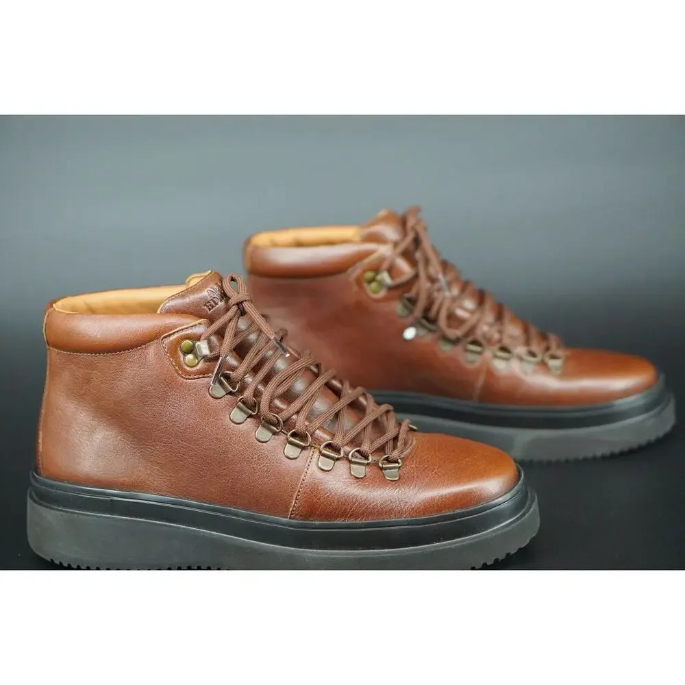 Allen Edmonds Knox High Brown Leather Sneaker Boot Size 9 New Ultralight $475